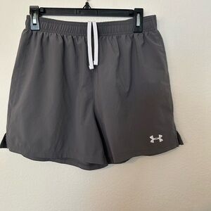 Under armour medium grey pull on athletic shorts